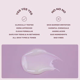YES DAY Lip Sweetie Lip Mask clean formula graphic with YES YES YES and NO NO NO ingredient callouts.