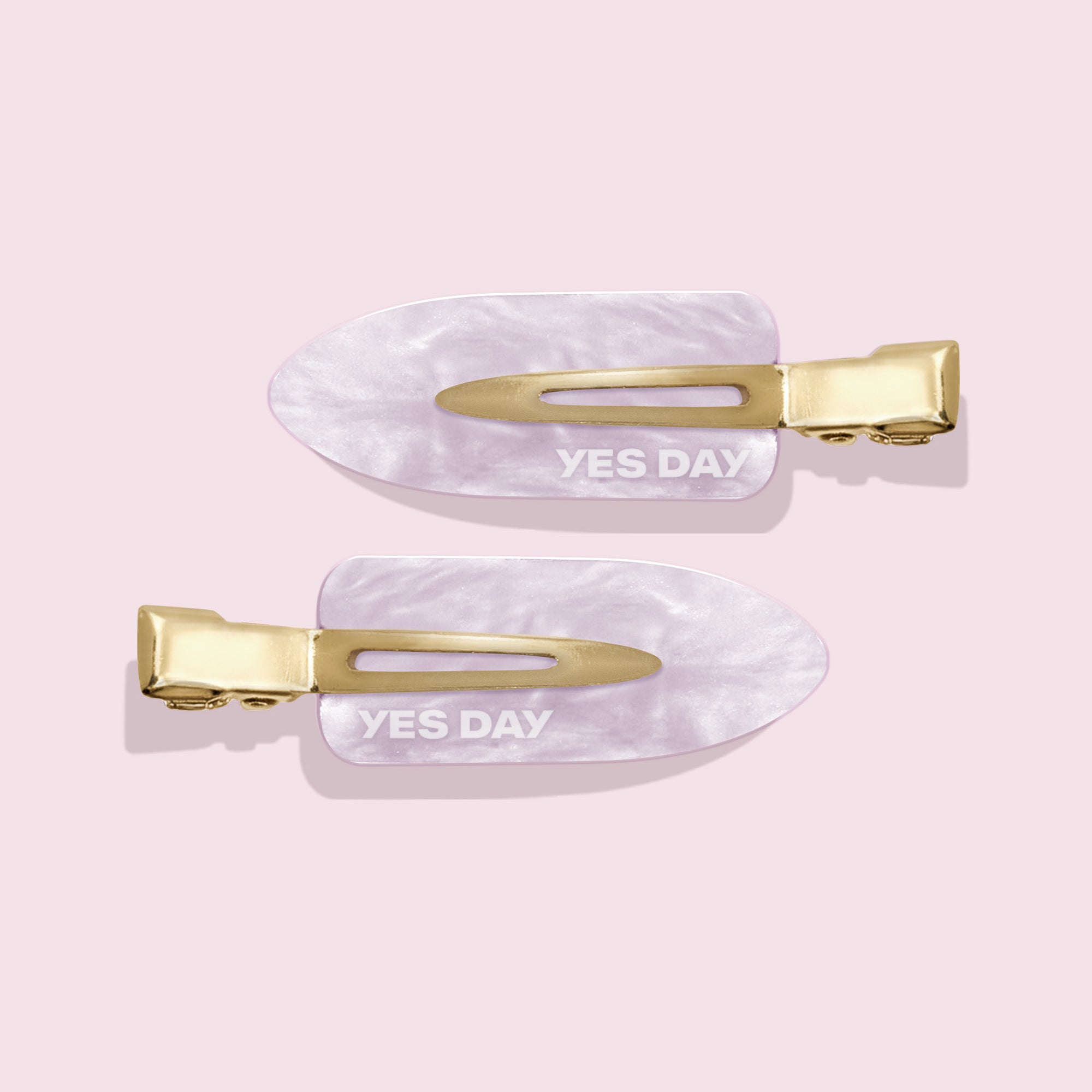 YES DAY Smoothie Hair Clips, a pair of crease-free hair clips.