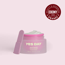 YES DAY Whip Dream Moisturizer with reusable jar and spatula—hydrating, barrier-strengthening cream for teens and tweens.